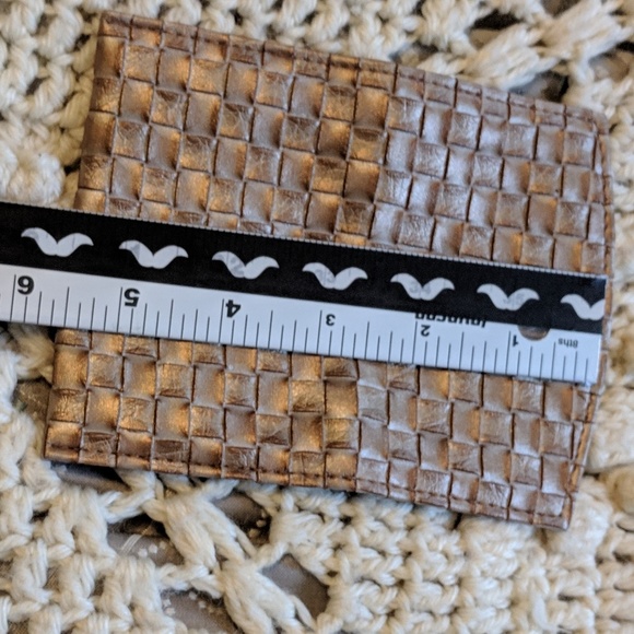 Gold and silver Wallet card holder woven business - Picture 5 of 8